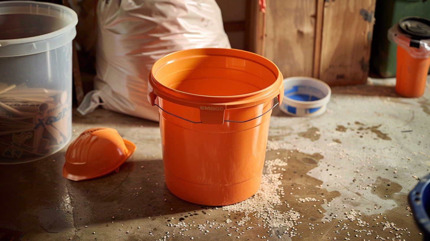 5-gallon bucket emergency toilet setup complete