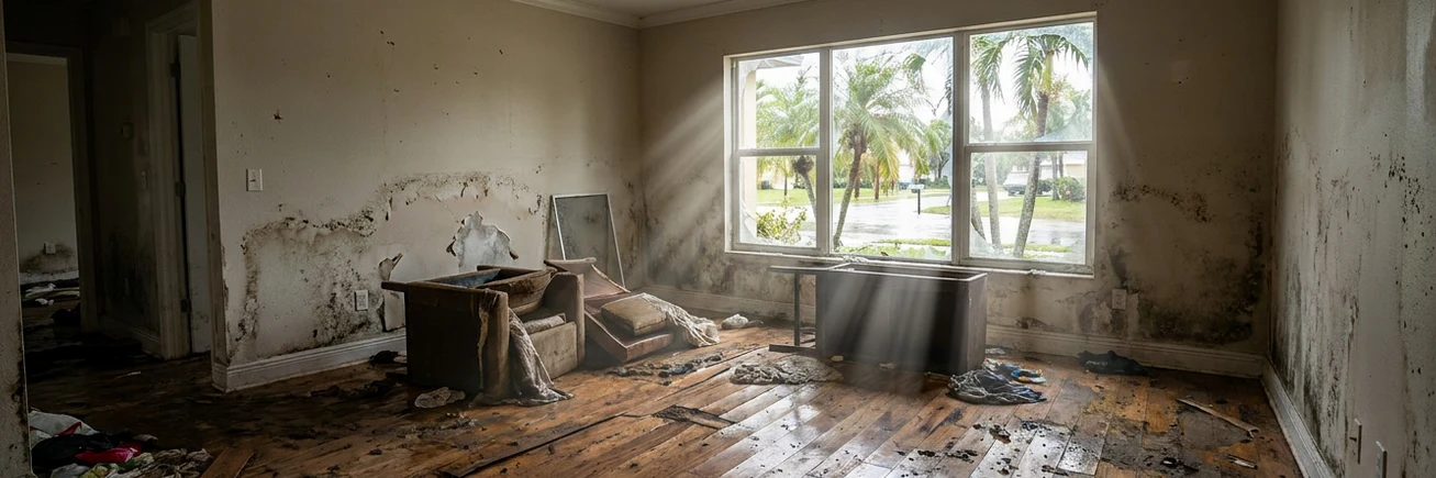 Storm water damage cleanup